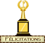 Gif animé félicitations trophé